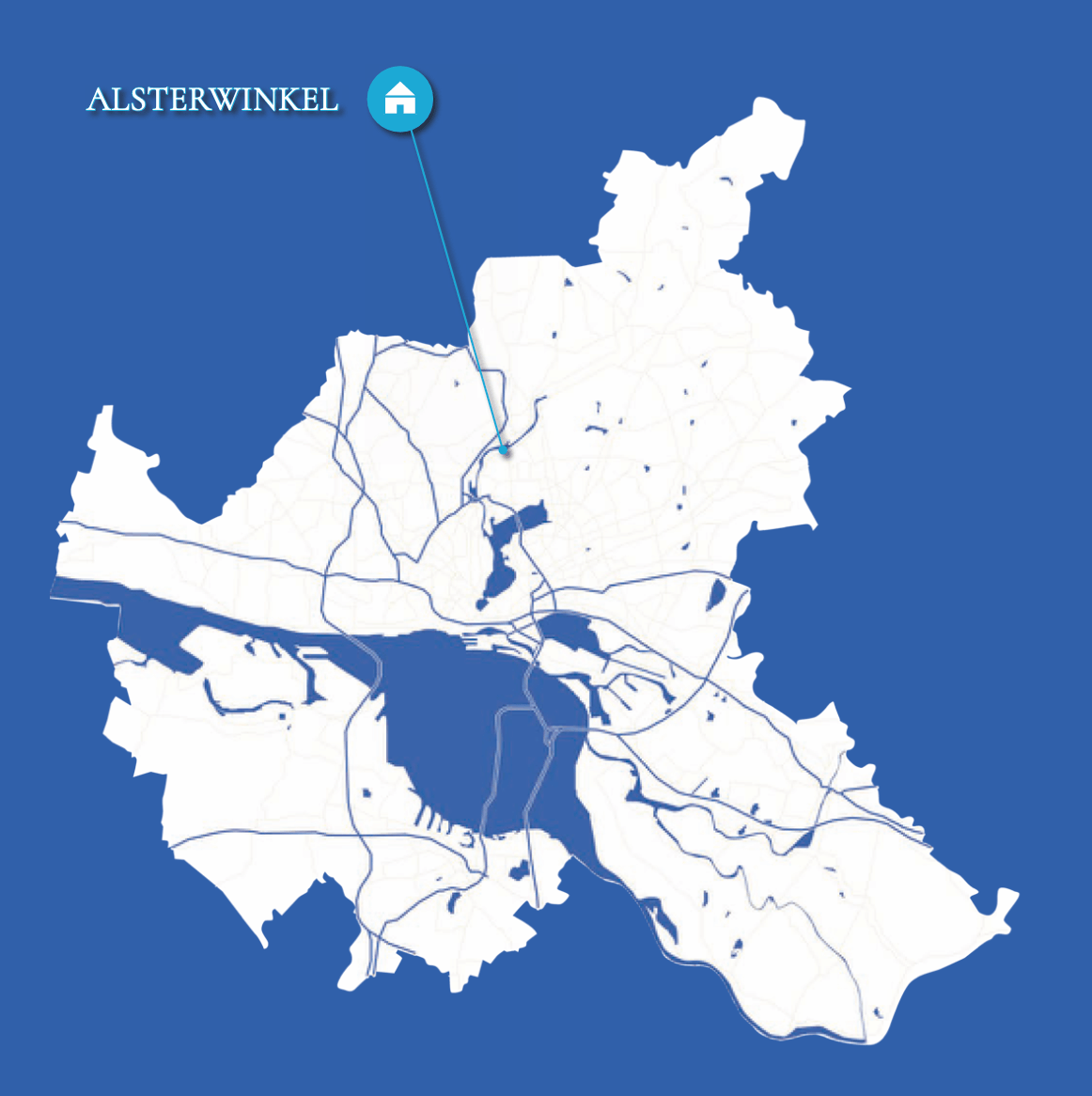 Lage Alsterwinkel in Hamburg